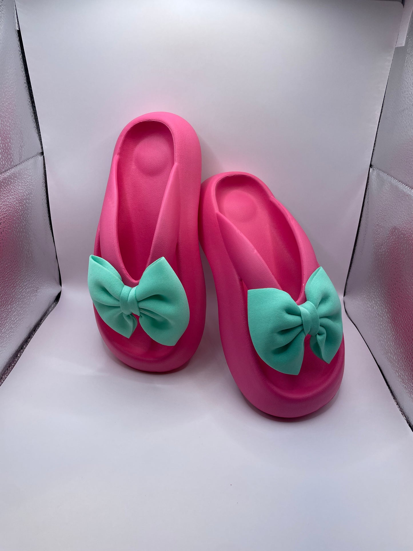 SassyBow Chic Platform Cloud Slides